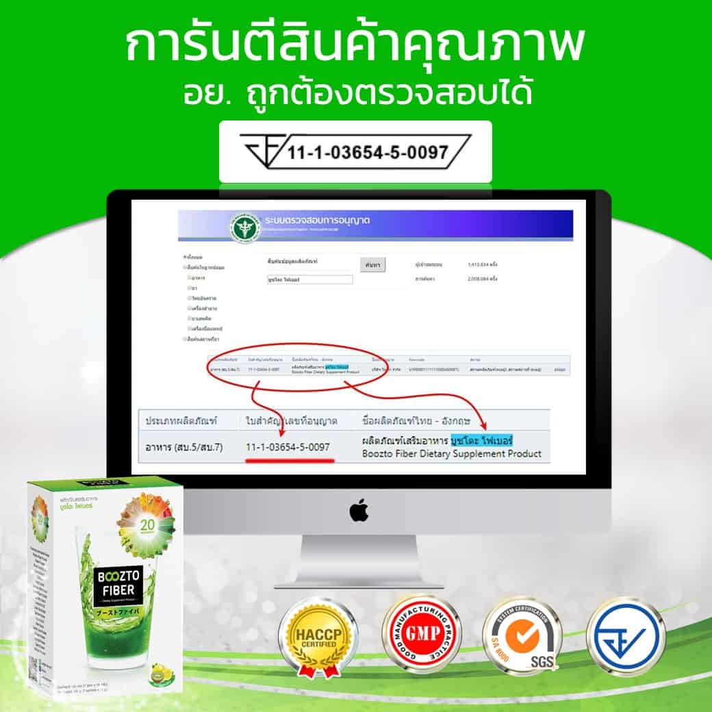 มี อย. ถูกต้องตรวจสอบได้